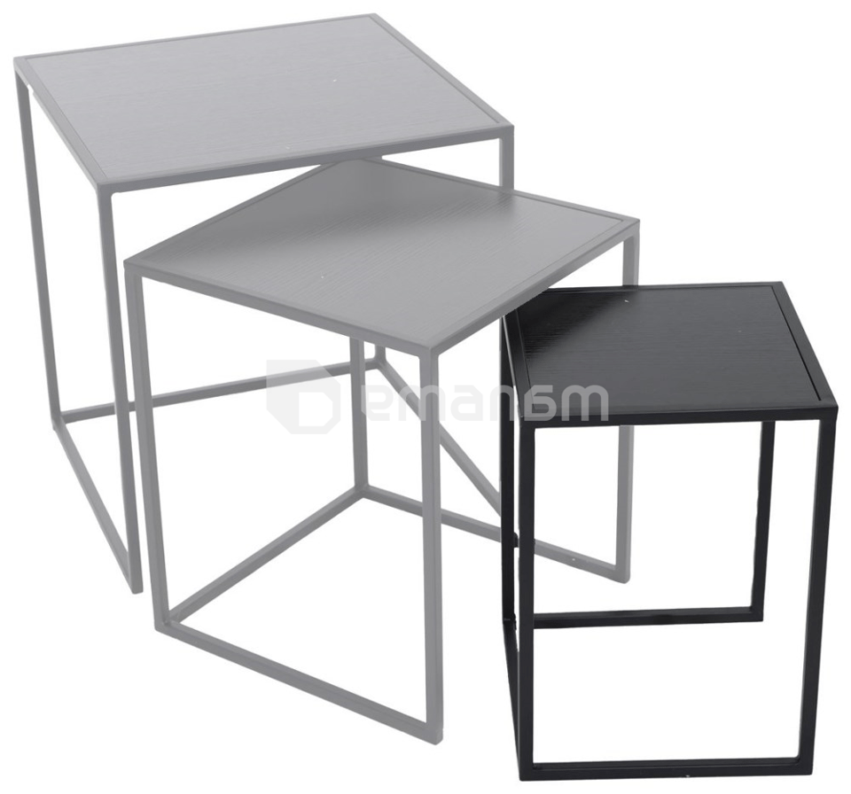 სადგამი ყვავილის ქოთნის Mega Collections Eton Sidetable Square Black W27H38