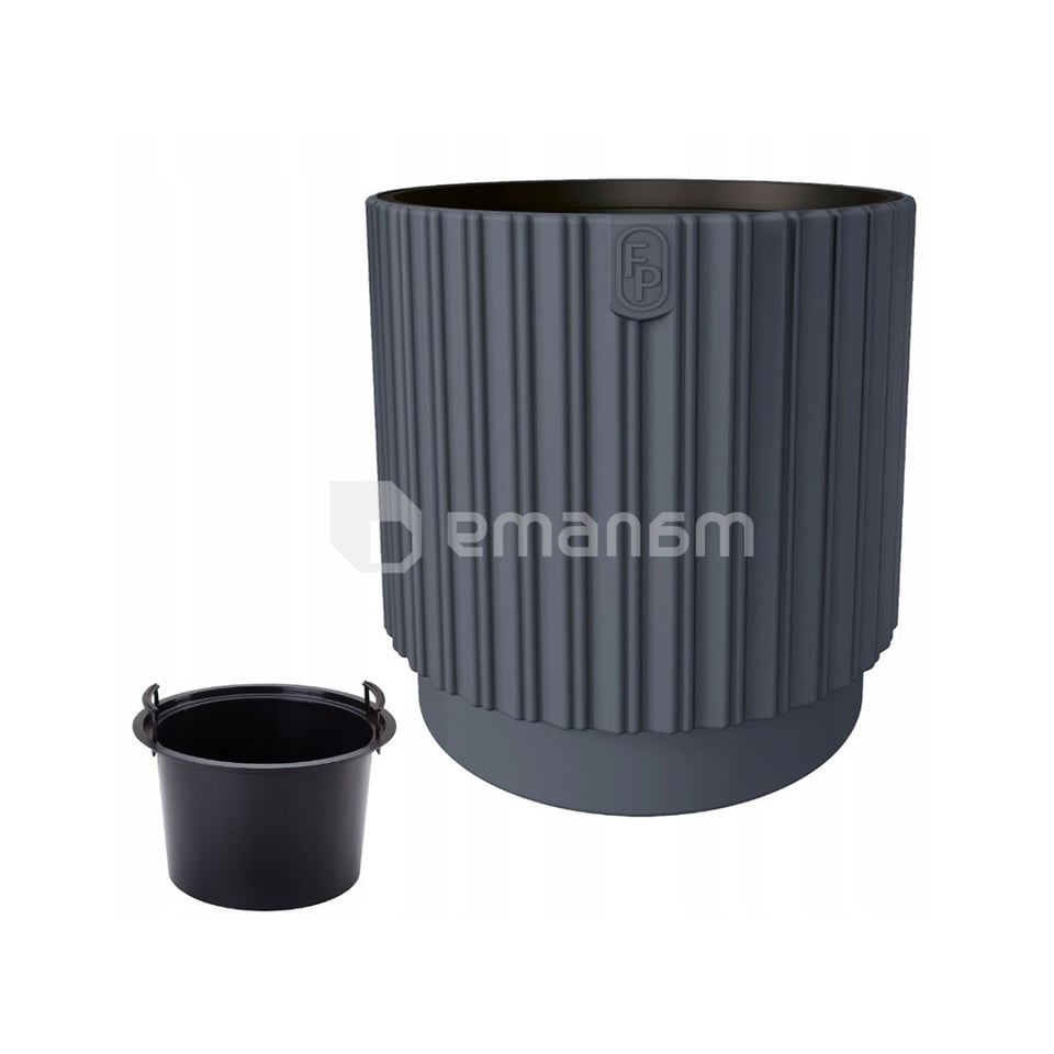 ქოთანი ყვავილის FORM-PLASTIC Mika Cyli 30 anthracite