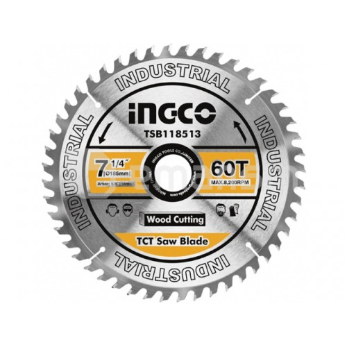 ხერხის დისკი Ingco TSB118513 185 მმ