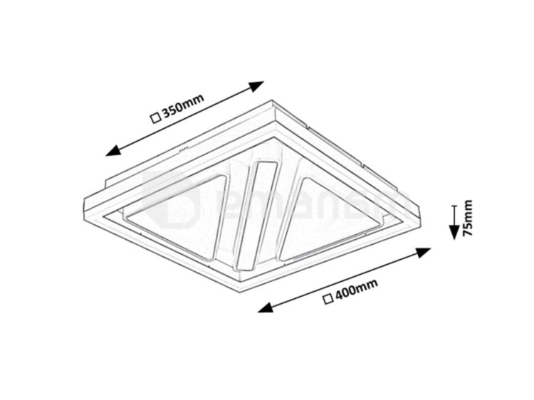 ჭერის სანათი Rabalux Greminz 73W 3000 6000K Ø400 H75 ნაცრისფერი თეთრი 71111