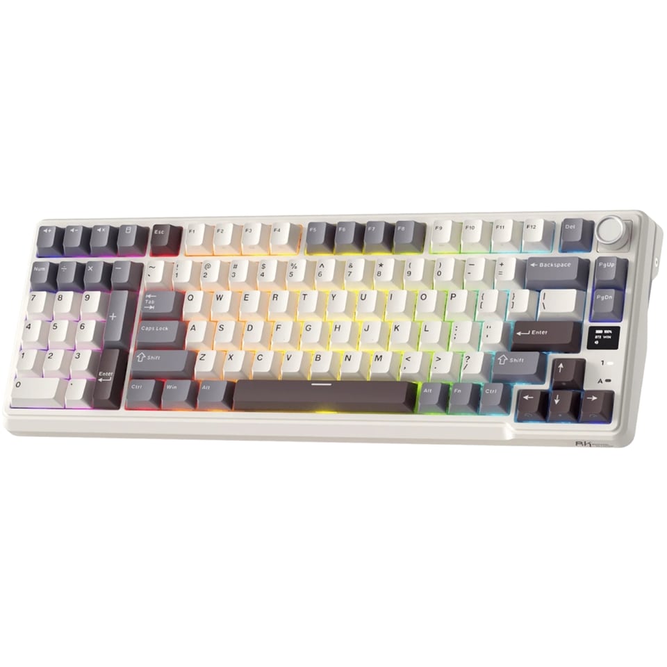 კლავიატურა Royal Kludge RK L98 RGB Mechanical Keyboard, Cream Switch, Hot Swappable, Wireless, Type-C, Bluetooth, 2.4GHz, Sandalwood Brown