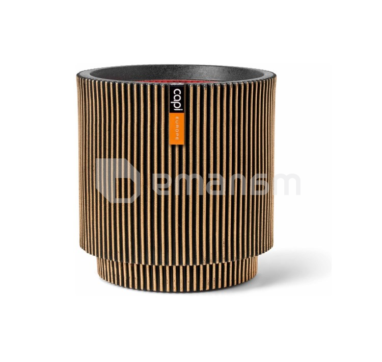 ქოთანი ყვავილის Capi Europe Vase Groove 41x43სმ ოქროსფერი