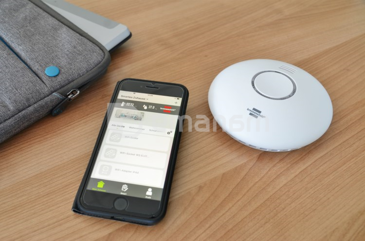 კვამლის ტემპერატურის დეტექტორი Brennenstuhl Wi-Fi 85dB WRHM01 1290090