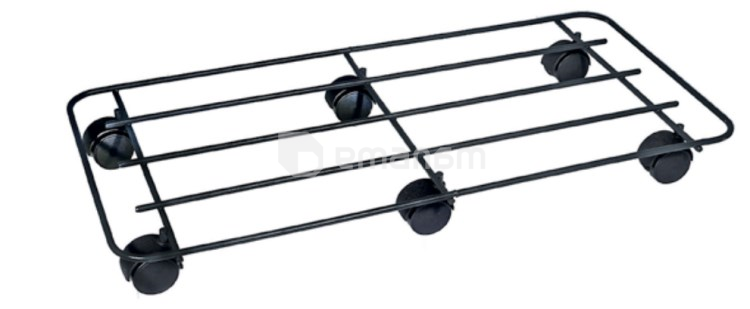 სადგამი ყვავილების ბორბლებზე Metallurgica Buzzi Pot mover Universal Rectangular 75X33 სმ