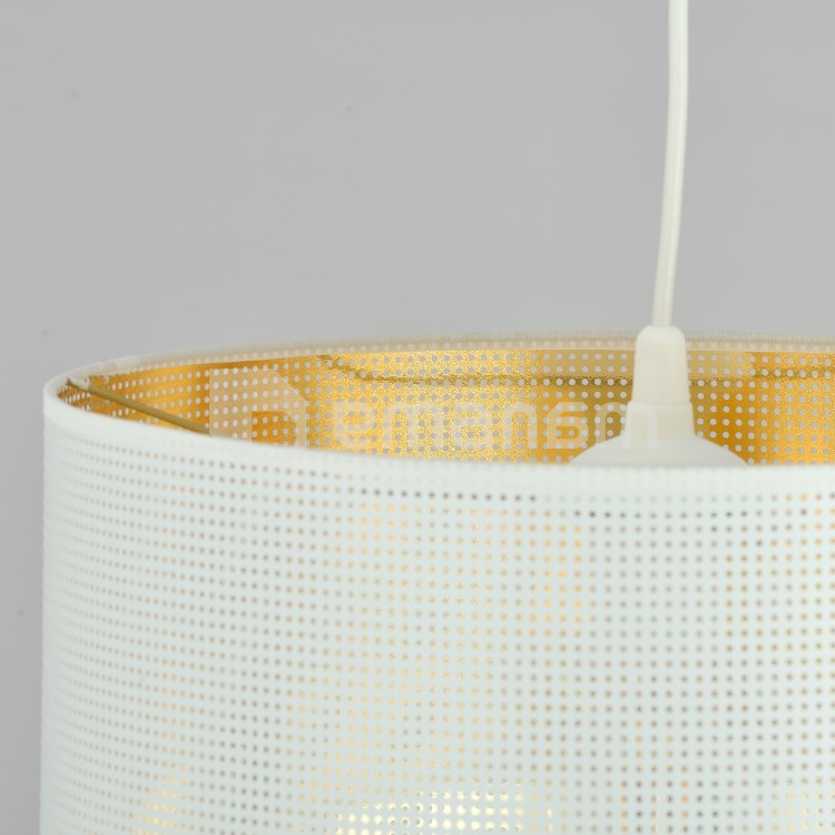 საკიდი EMIBIG Aston 1 E27 1x MAX 60W თეთრი ოქროსფერი