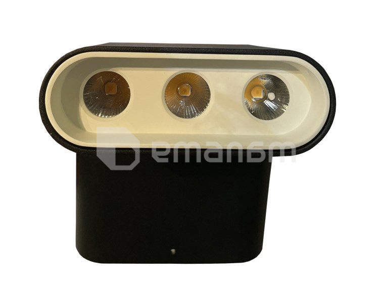 დაუნლაითი MIRAS 12W MR751 ალუმინი BK+WH