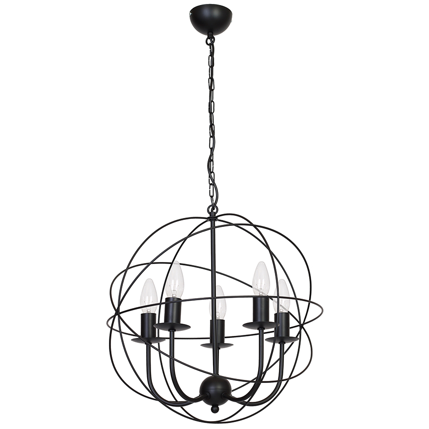 ჭაღი luminex 5135 GLOBE 5 E14 შავი