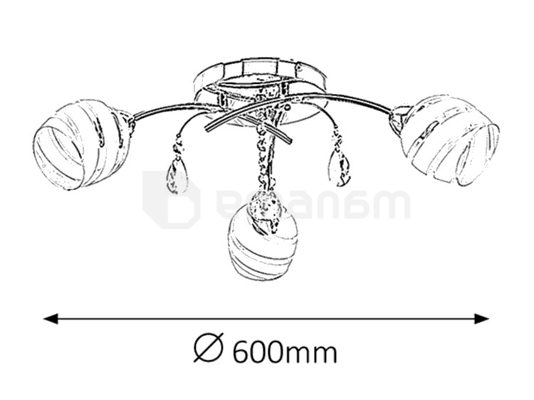 ჭაღი Rabalux Melissa 2621 E14 3X MAX 60W