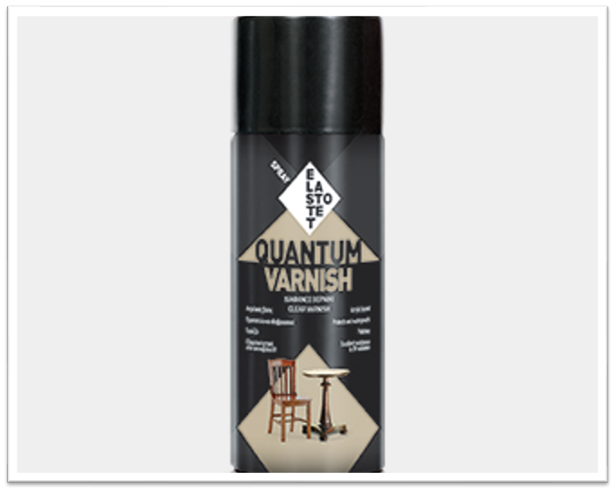 გამჭვირვალე ლაქი-სპრეი გამჭვირვალე პრიალა Quantum Varnish 400მლ