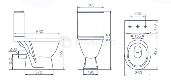 უნიტაზი Rosa "Nero"