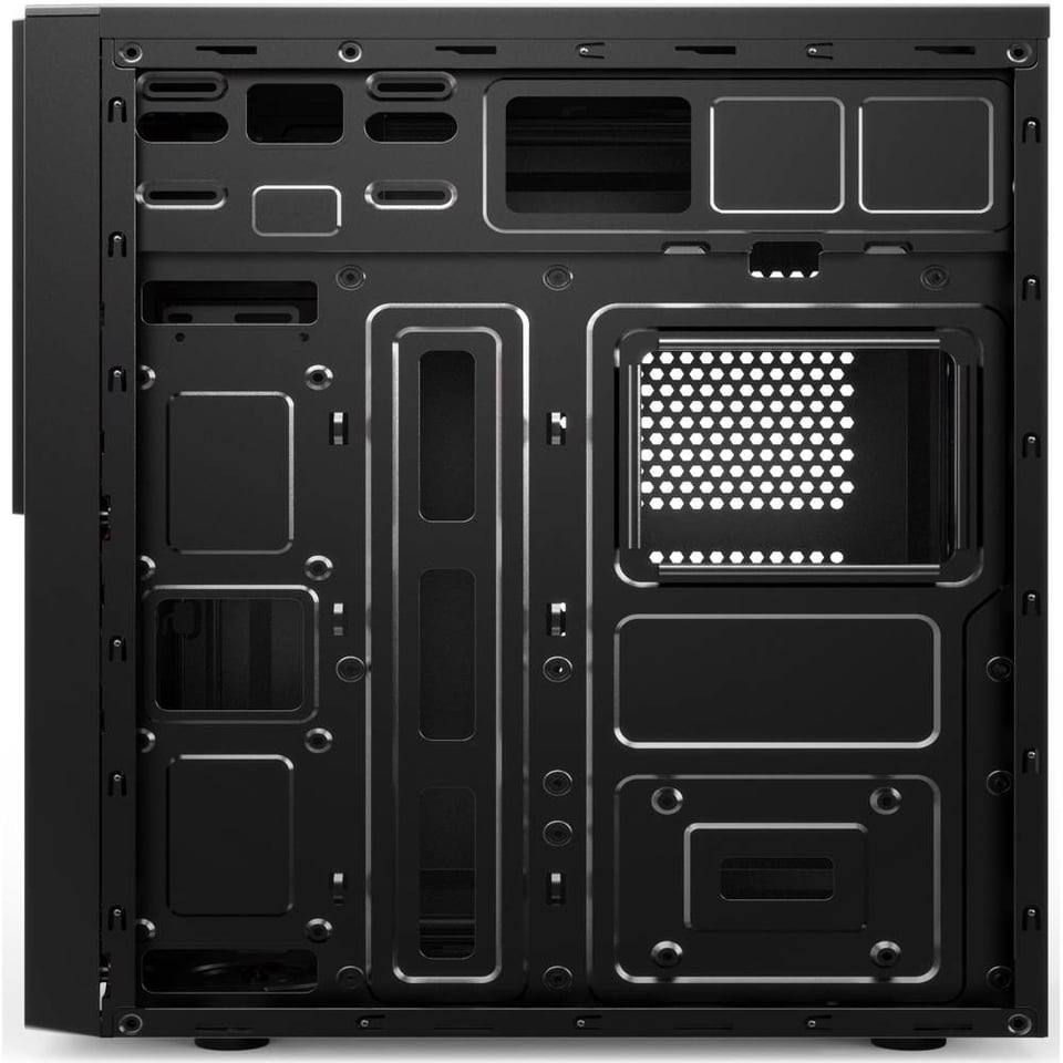 2E Computer case ALFA (E1903U-400)with PSU 2EATX400, MidT,2xUSB2.0,1xUSB3.0, steel (side panel), black