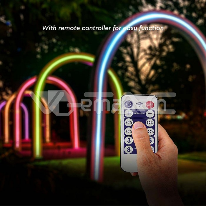 ლენტი მზის პანელი LED V-TAC 60 1.2W RGB 2835 IP67 23046
