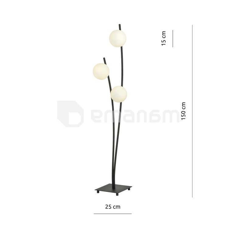 ტორშერი EMIBIG HUNTER LP3 E14 3x MAX 40W BLACK OPAL