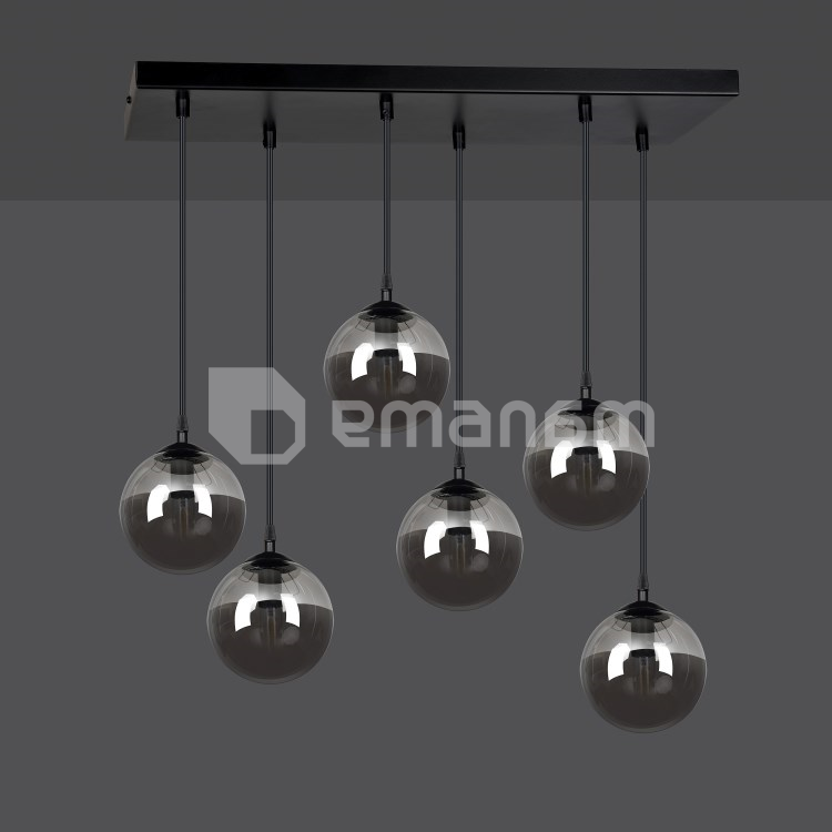 საკიდი EMIBIG Cosmo 6 E14 6x MAX 40W შავი გრაფიტი