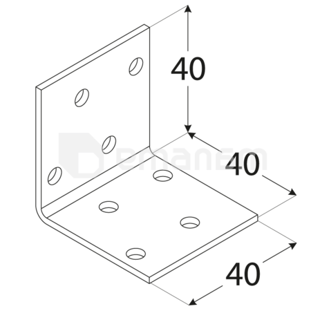 კუთხედი პერფორირებული KM1 Domax 4101