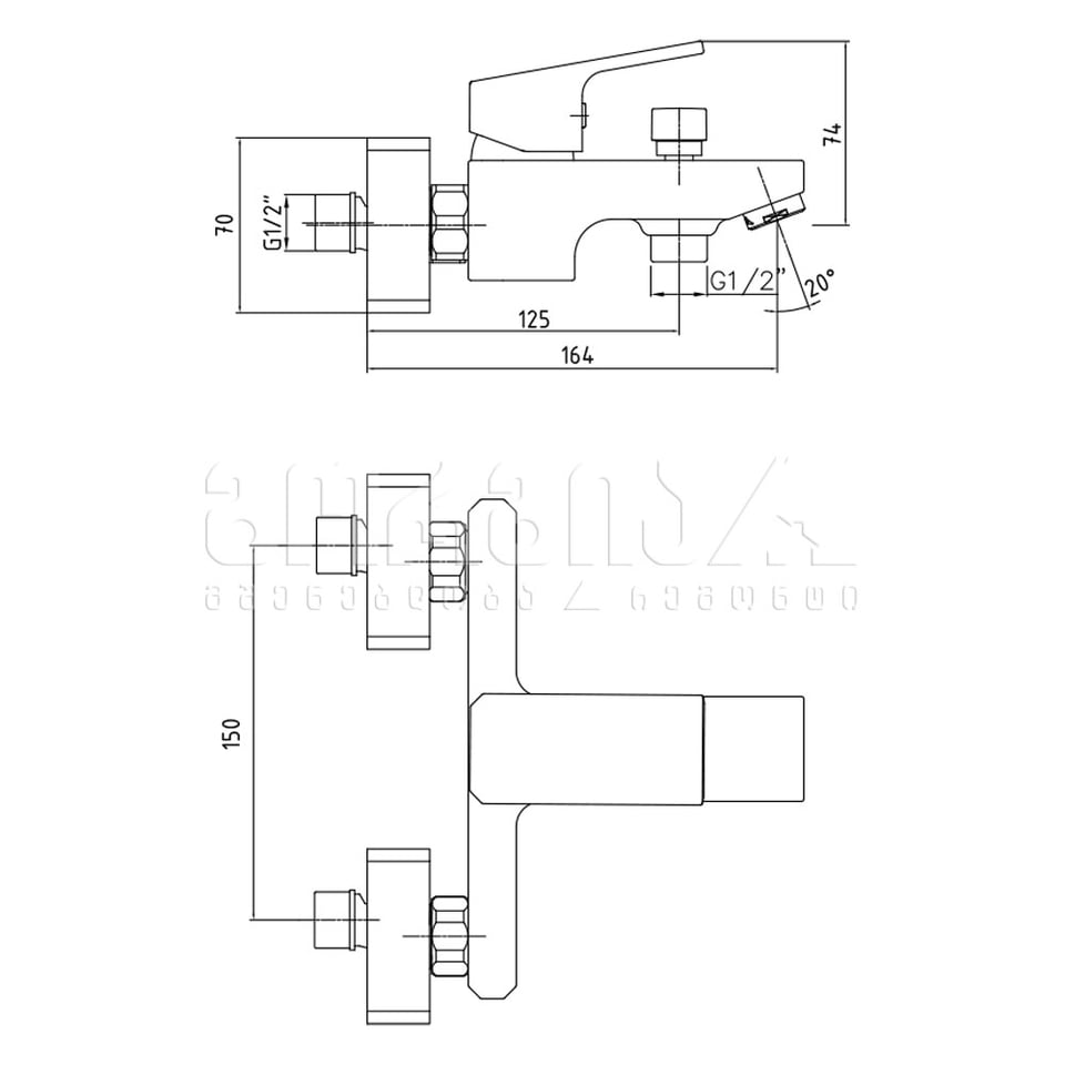 აბაზანის შემრევი Tiera 102102469