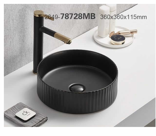 ხელსაბანი დასადგამი Pate Square 78728MB შავი Matt Reflone