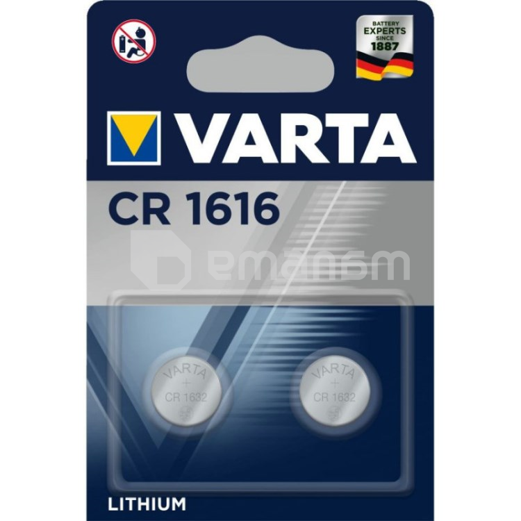 ელემენტი Varta Lithium CR1616 3V 2 ც