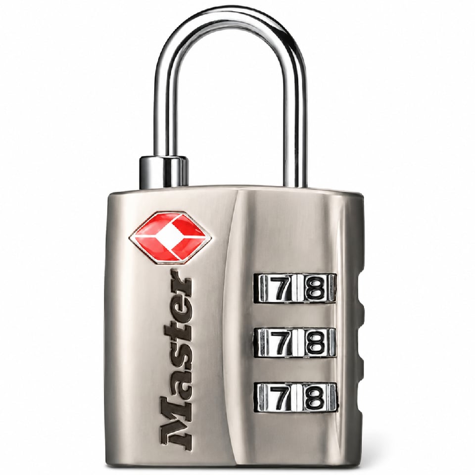 კოდირებული სამგზავრო ბოქლომი Master Lock 4680EURDNKL ნაცრისფერი 30 მმ