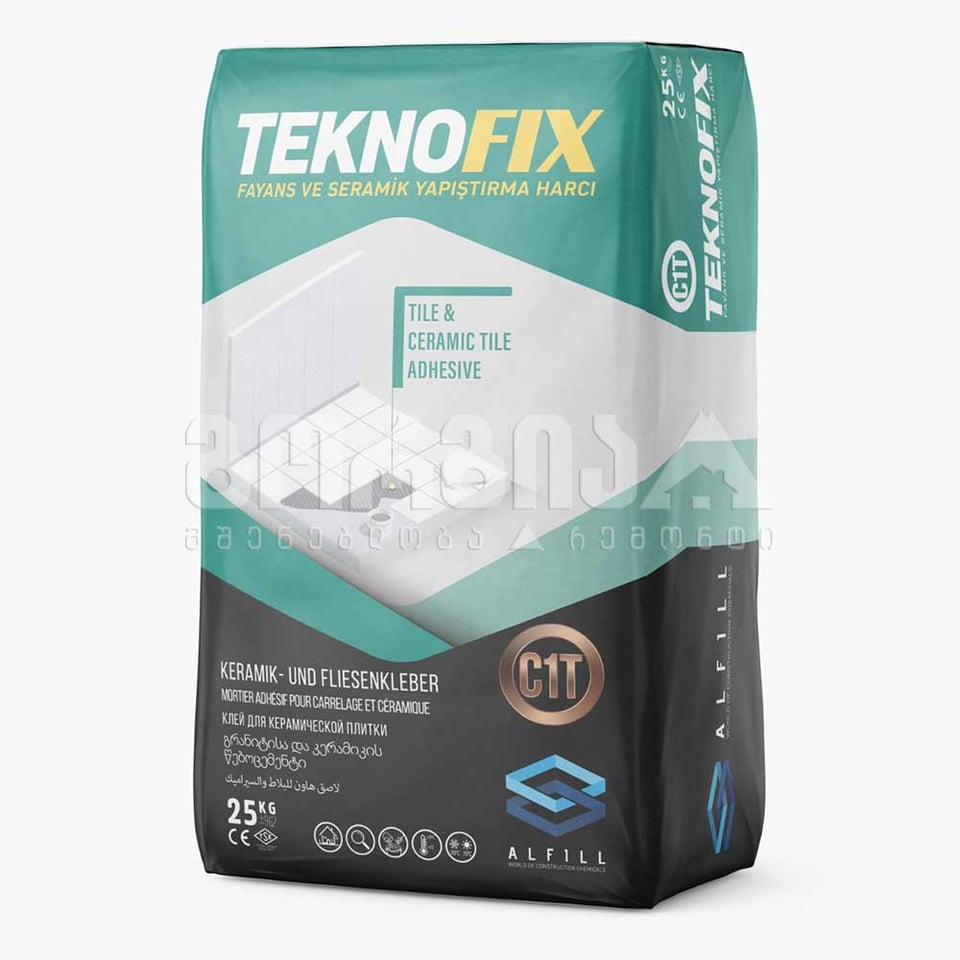 წებო-ცემენტი - Alfill Teknofix - 25კგ