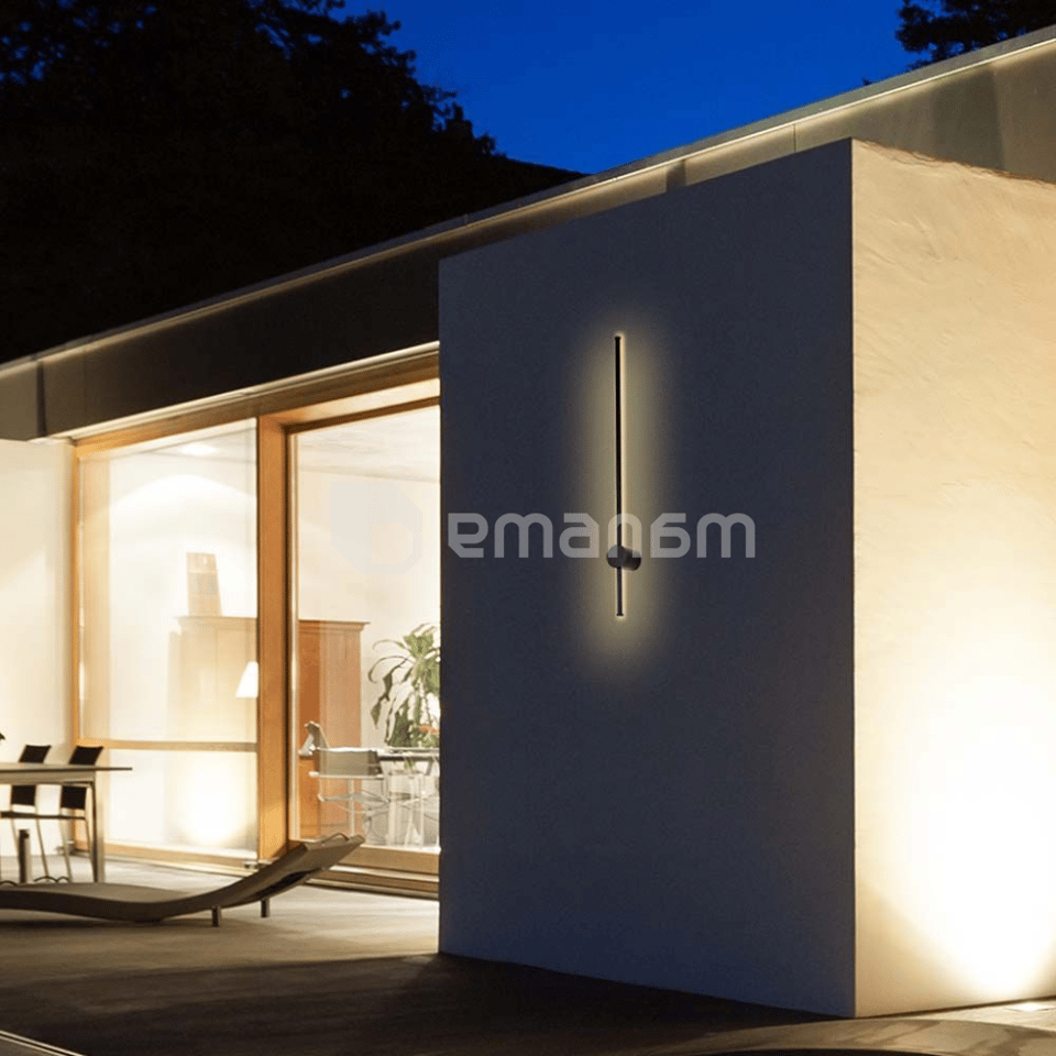 ლედ კედლის განათება V-TAC 12W 3000K შავი  IP65 6834