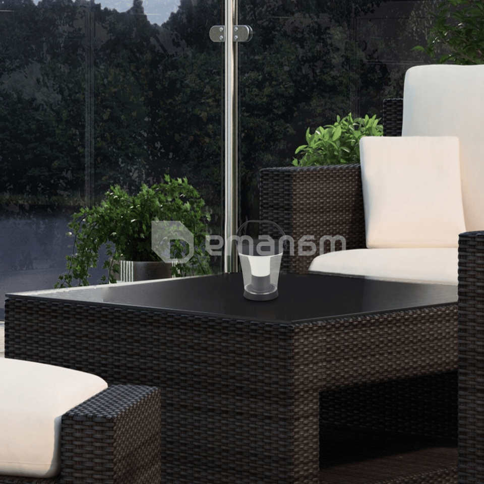 გარე სანათი Rabalux Angers 3W RGB 300Lm Ø120 h240 IP54 77039 Solar ნაცრისფერი