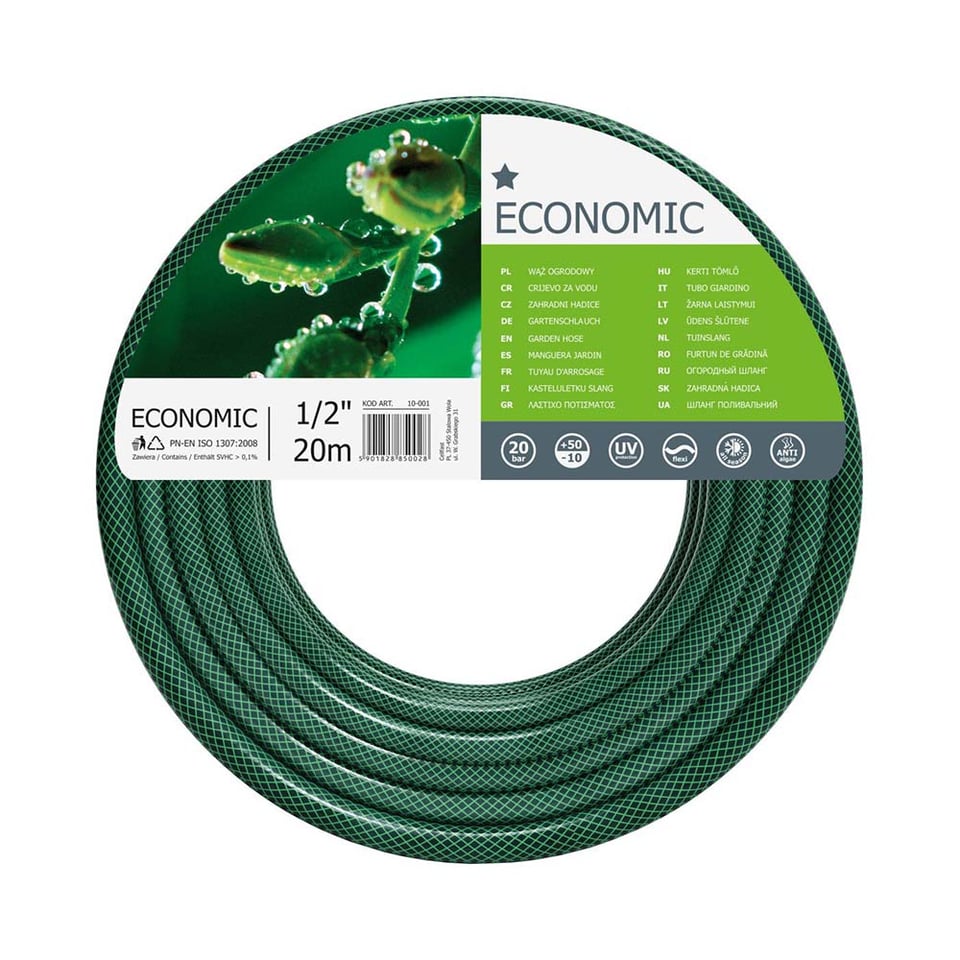 სარწყავი მილი სამშრიანი ECONOMIC 1/2" 10 m