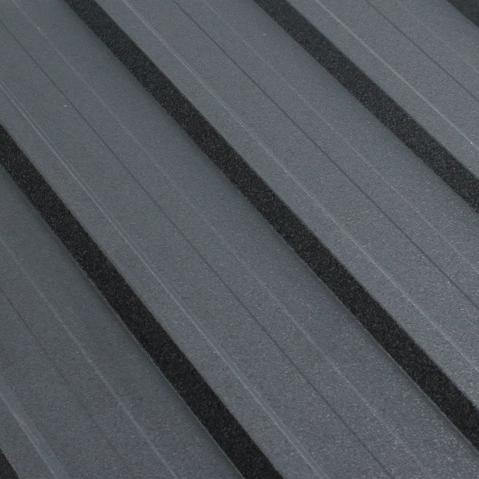 პროფილირებული ფერადი თუნუქის სახურავი 0.5X1140 ხაოიანი RAL7016 NOVA