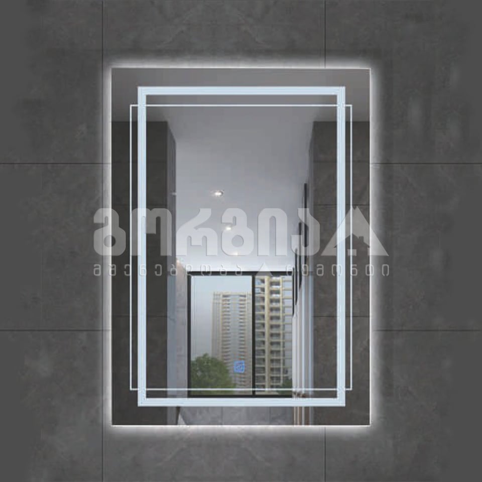 სააბაზანოს სარკე განათებით LED-002 80*60