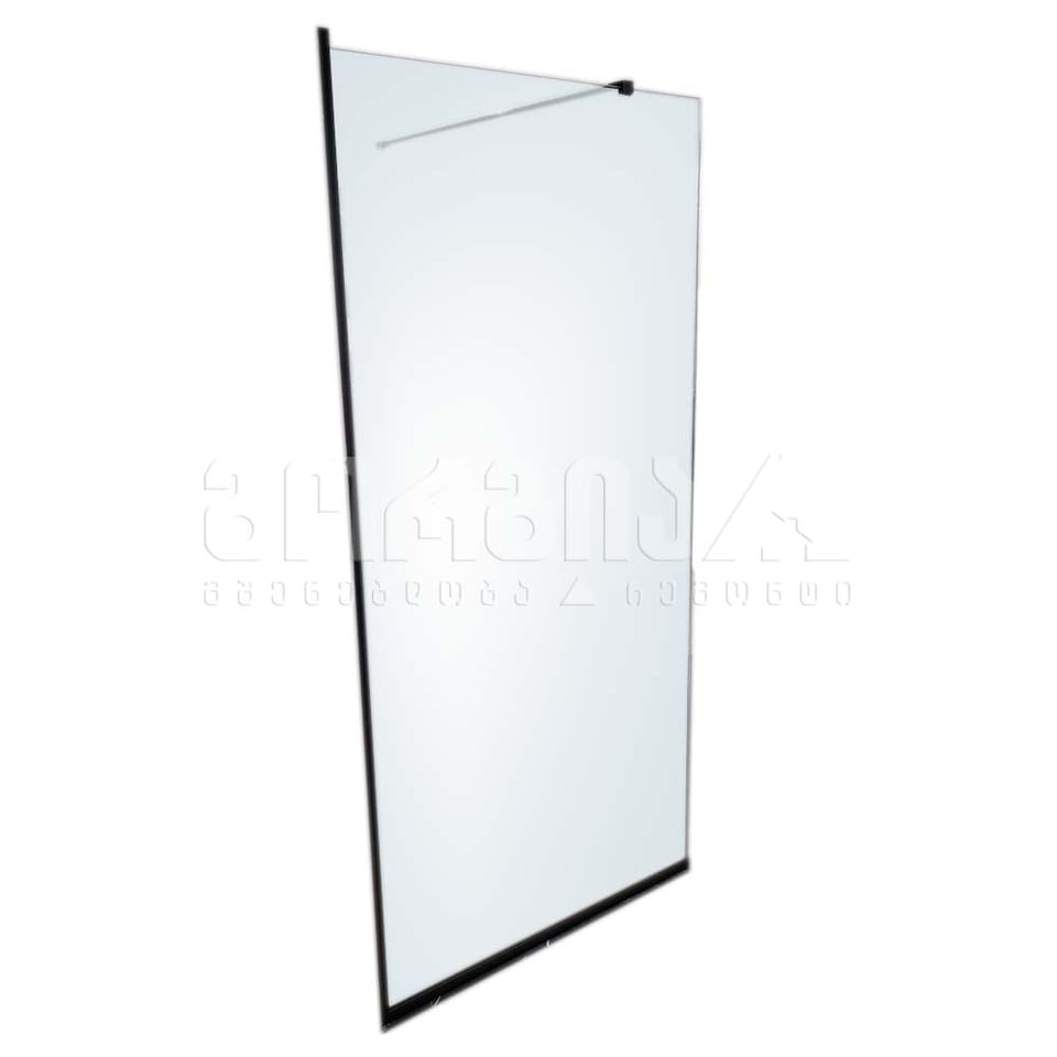 საშხაპე მინა D110A 110*190სმ შავი პროფილებით (8მმ) WALK IN