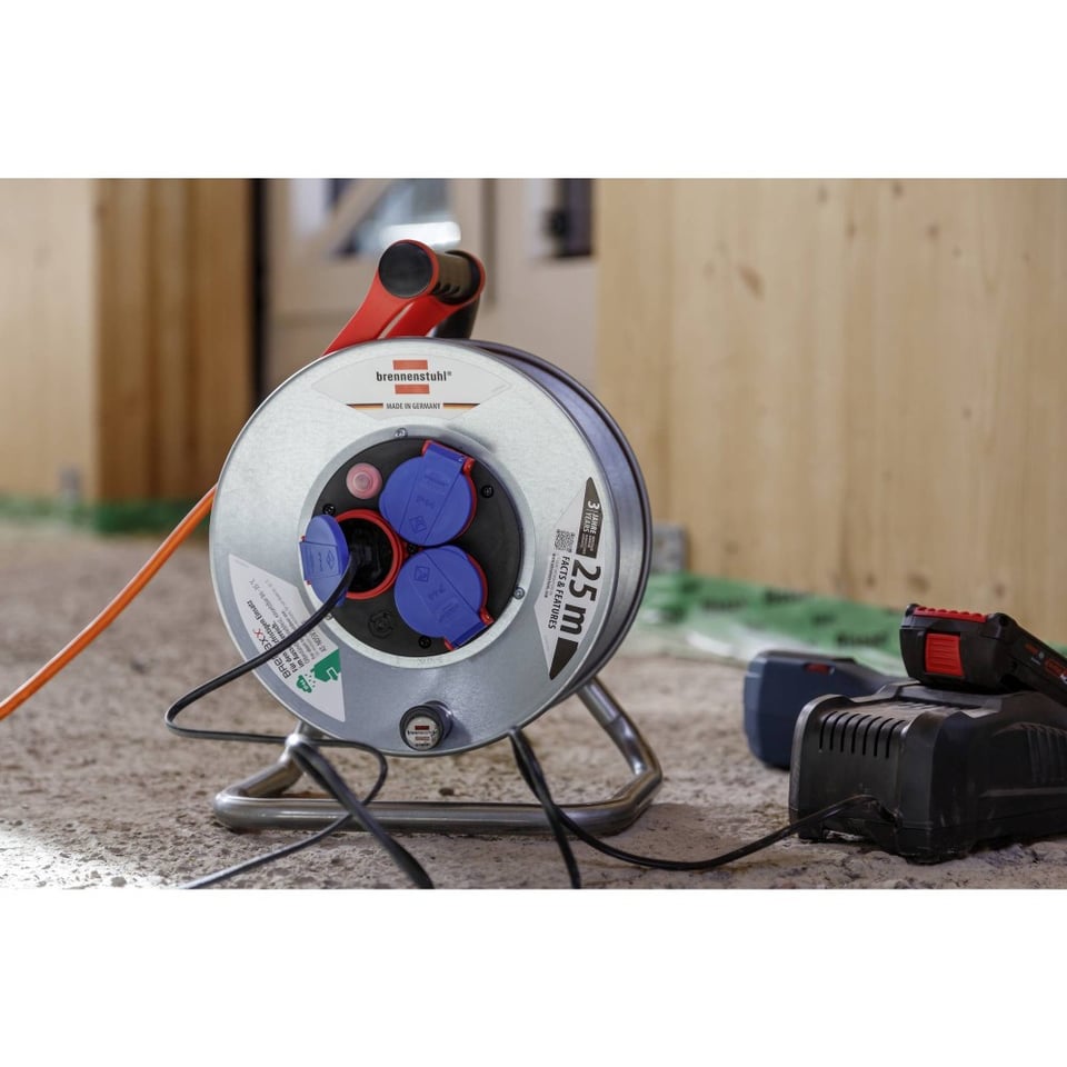 კოჭა Brennenstuhl 3х25მ 3х1.5მმ² ნარინჯისფერი IP44 Garant