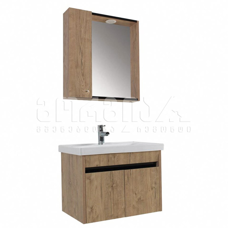 აბაზანის ავეჯის კომპლექტი AKASYA 80CM LEFKAS OAK