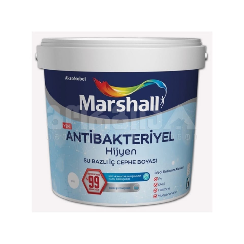 საღებავი ინტერიერის ანტიბაქტერიული "marshall" 2,5ლტ
