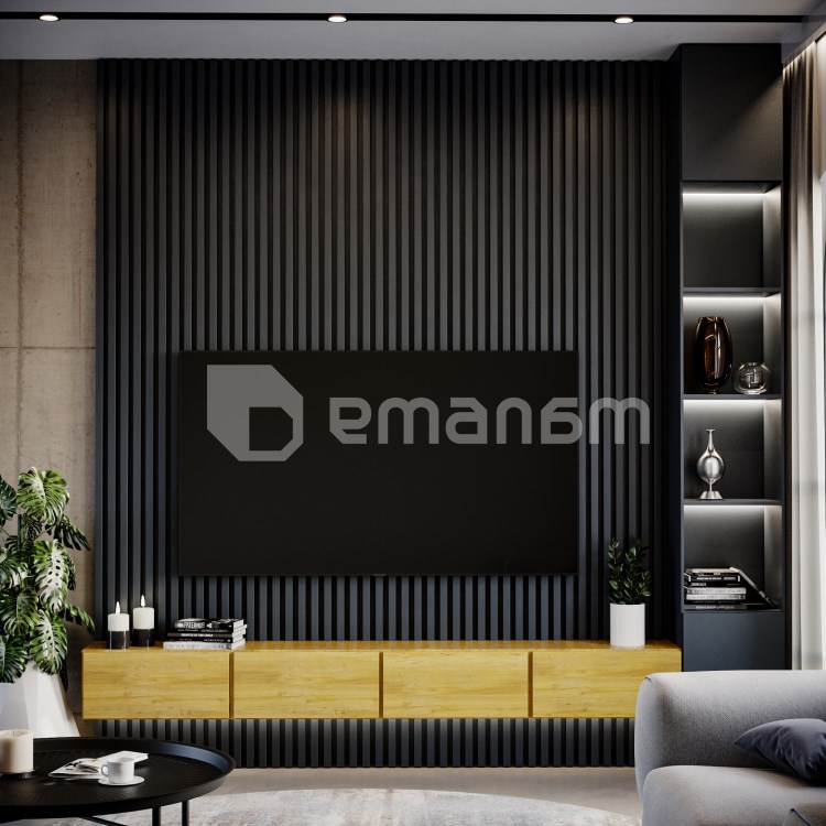 დეკორატიული რეიკა Lamele3D Dark Navy 2750x40x30 მმ