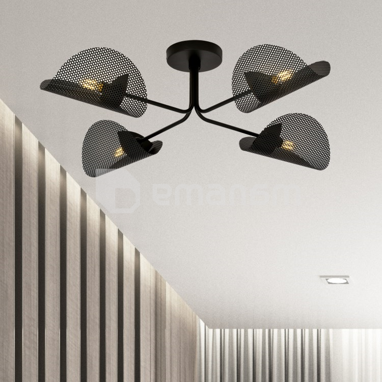 ჭაღი EMIBIG GOMEZ 4 E14 4x MAX 40W შავი