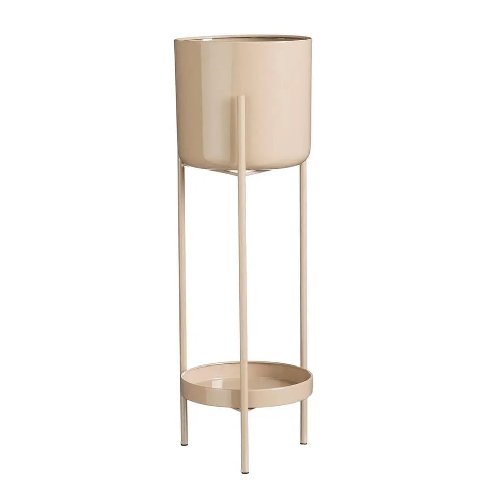 ქოთანი რკინის Colyn pot on stand light pink - h60xd19cm