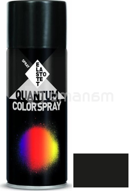 სპრეი საღებავი Elastotet Quantum color spray ral 9005 მქრქალი მუქი შავი 400 მლ
