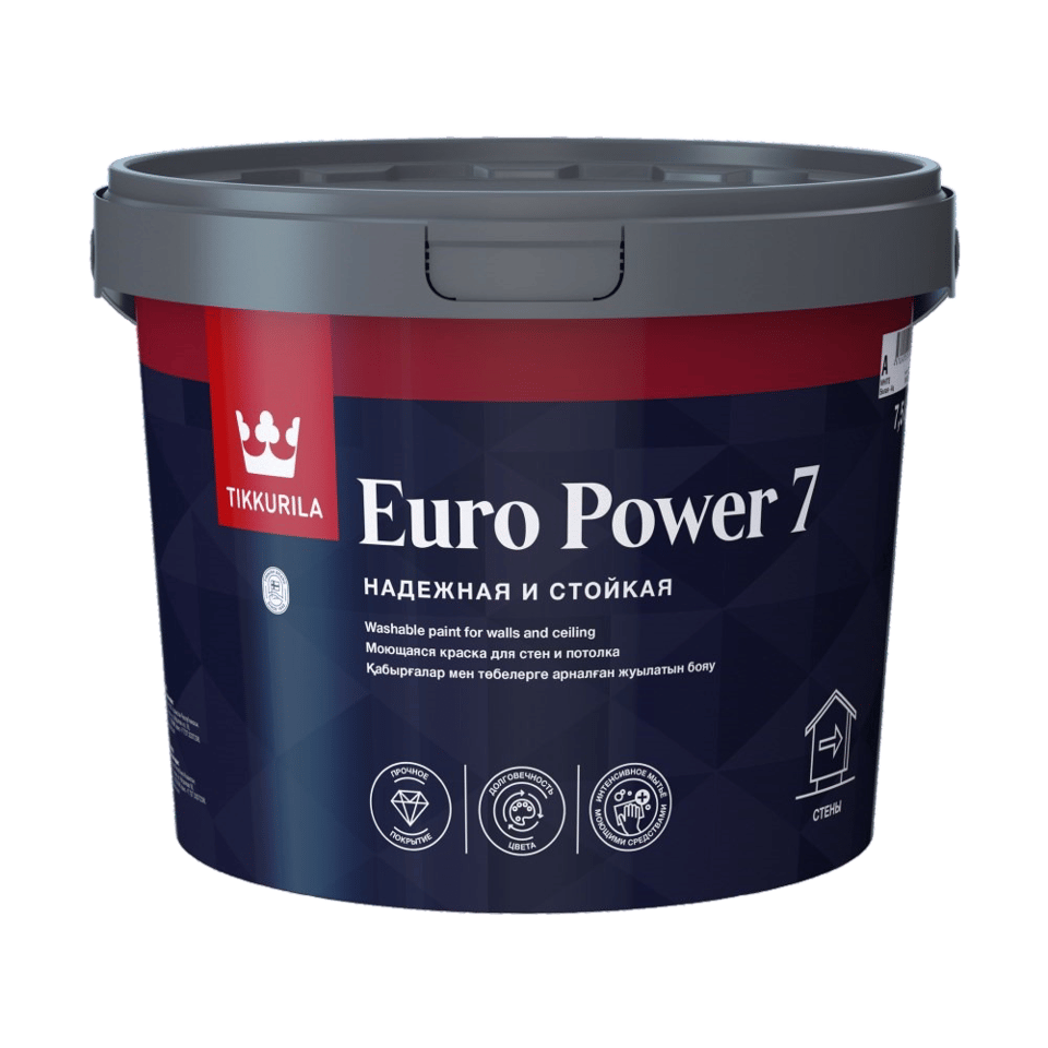 ინტერიერის საღებავი რეცხვადი Tikkurila EURO POWER 7 A_New 7,5 ლ