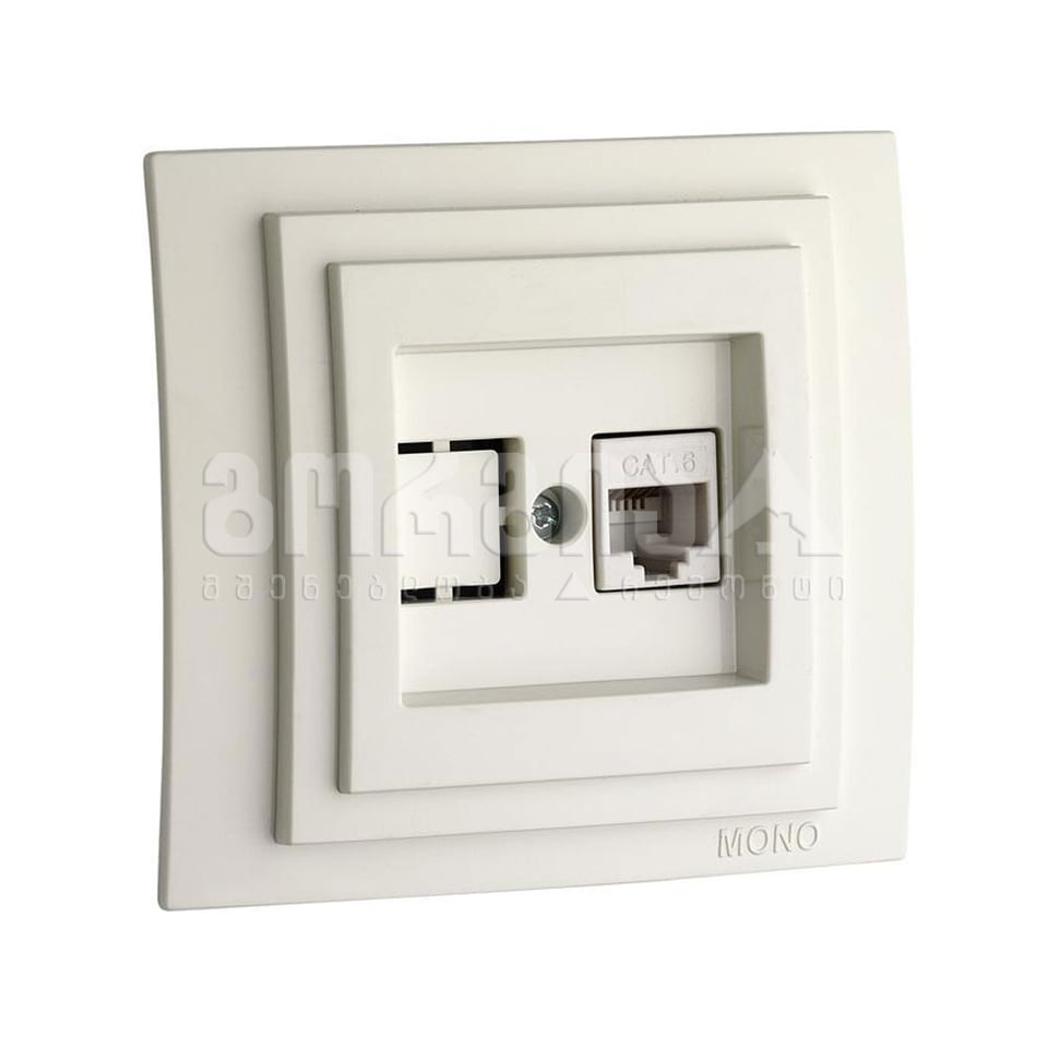 როზეტი CAT6 LARISSA კრემისფერი - 103-171705-125