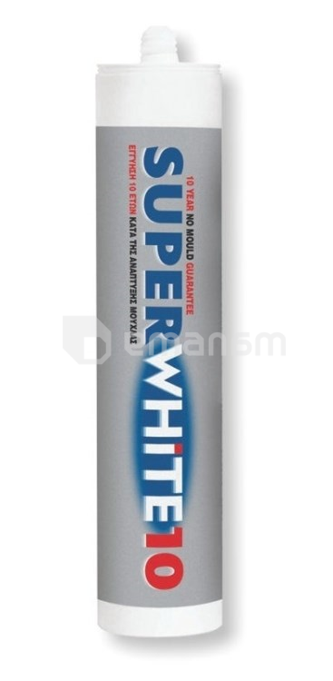 სილიკონი ანტიბაქტერიული Elastotet Super White 10 გამჭვირვალე 280 მლ