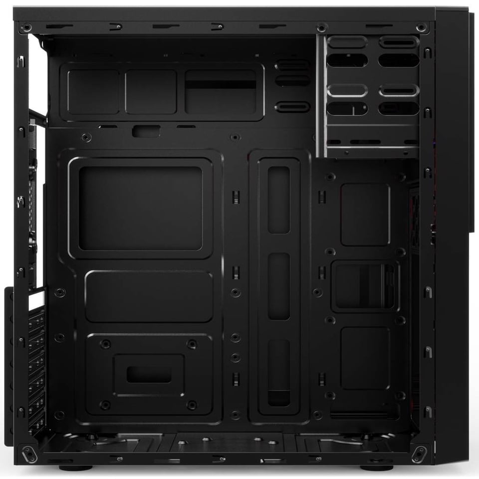 2E Computer case ALFA (E1903U-400)with PSU 2EATX400, MidT,2xUSB2.0,1xUSB3.0, steel (side panel), black