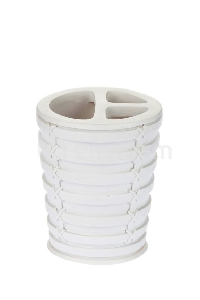 ჭიქა კბილის ჯაგრისების Primanova PALM TOOTHBRUSH HOLDER WHITE