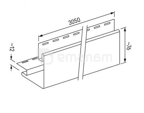 კუთხე გარე VOX Nature SVP-12 მუხა ოქროსფერი 3.05 მ