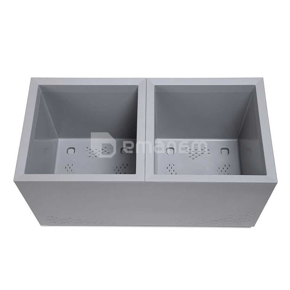 ქოთანი ყვავილის LAMELA KARO ECO recycled concrete 78x39x39,4 სმ