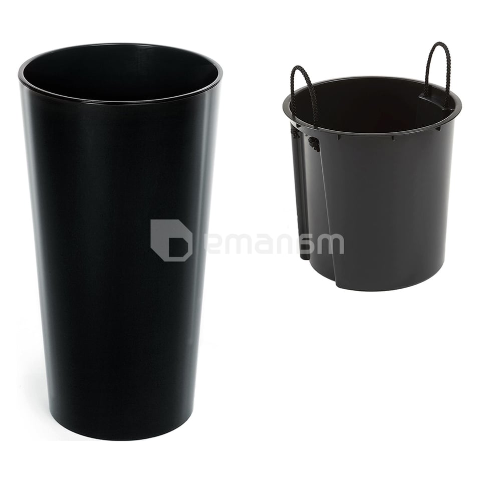 ქოთანი ყვავილის LAMELA Donica LILIA 400 - czarny 29,5 L