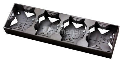 სამონტაჟო კოლოფი გარე მონტაჟისთვის ARIA OSPEL 4 შავი