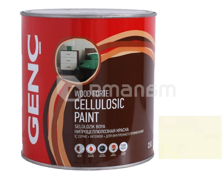 საღებავი ნიტრო Genc კრემისფერი 1140 2,5 ლ