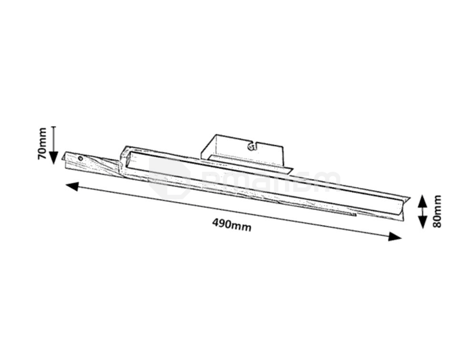 ჭაღი Rabalux REMIEL LED 12W L490 760Lm შავი 71045