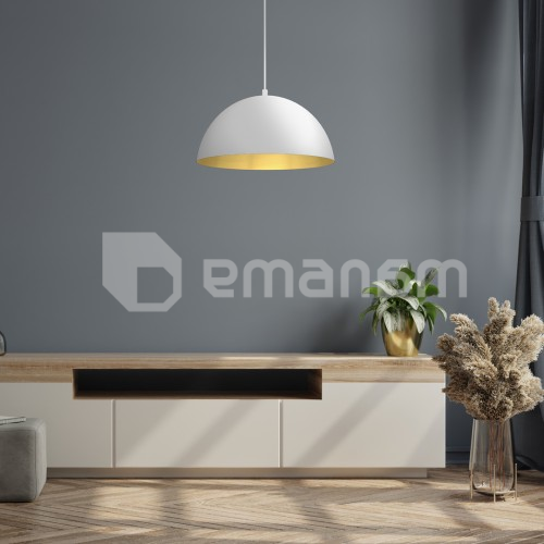 საკიდი Milagro MLP7897 BETA 1 E27 Ø35cm თეთრი ოქროსფერი