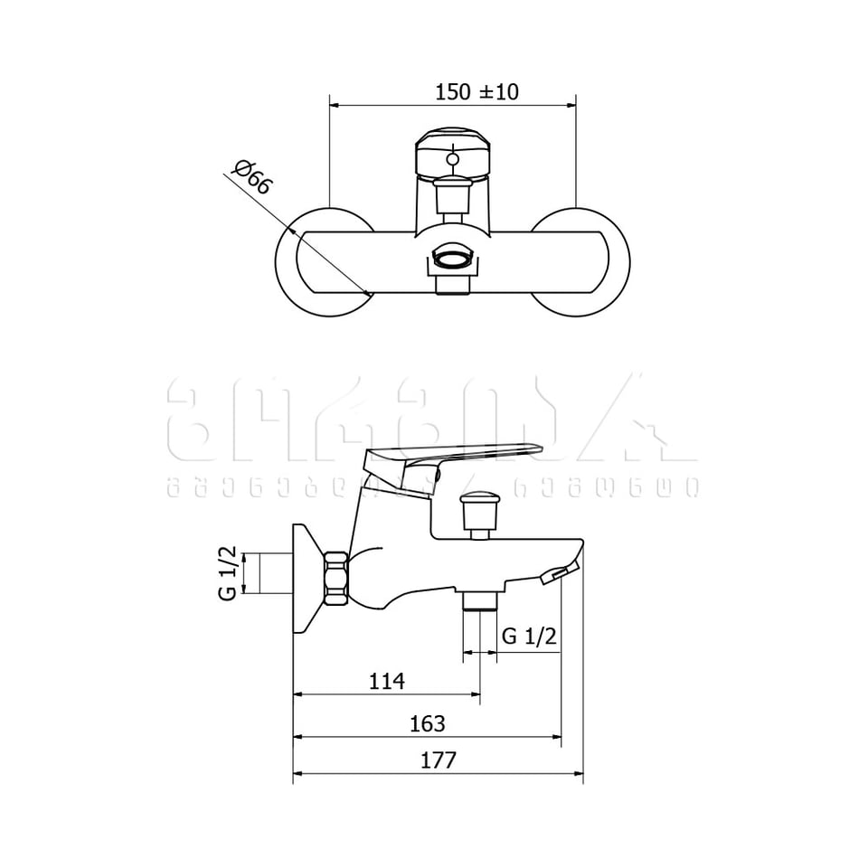 აბაზანის შემრევი ARTIC 2N540-11-002